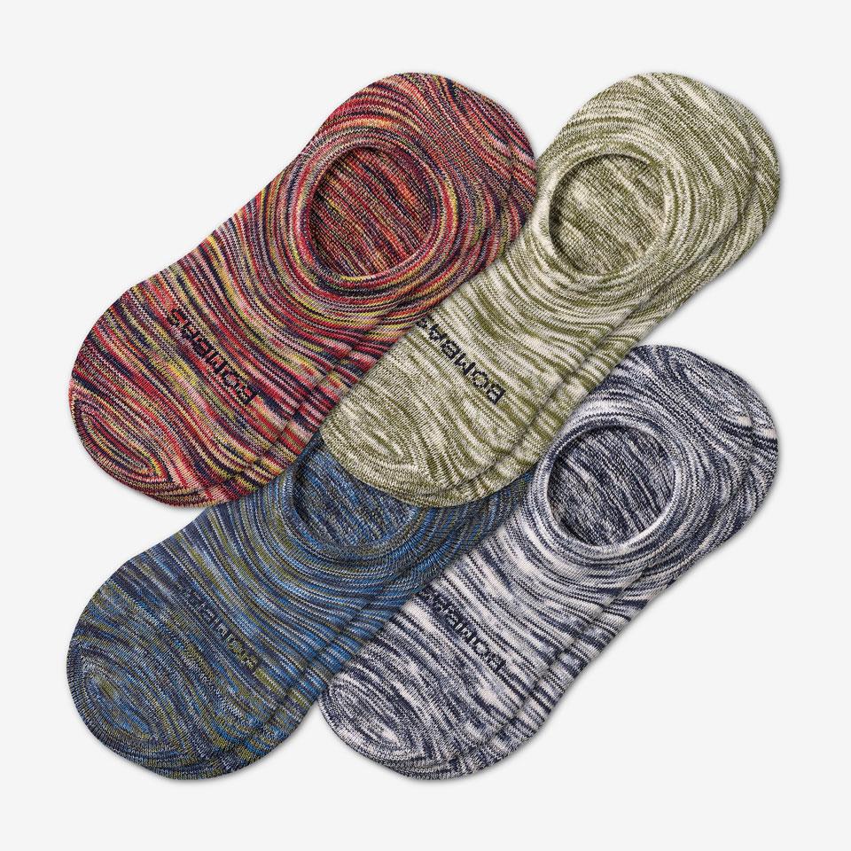 Men's Space Dye Cushioned No Show Sock 4-Pack