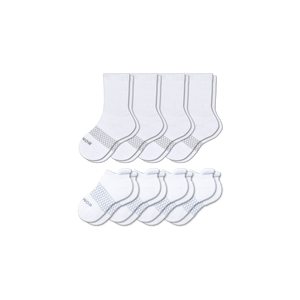 Youth Solids Calf & Ankle Sock 8-Pack