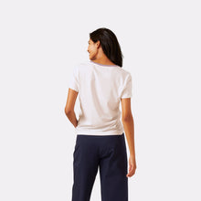 Load image into Gallery viewer, Women&#39;s Striped Rib V-Neck T-Shirt
