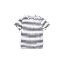Load image into Gallery viewer, Men&#39;s Pima Cotton Nautical Stripe Crew Neck T-Shirt
