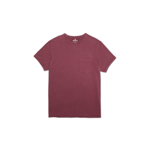 Men's Garment Wash Pocket Crew Neck T-Shirt